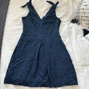 GAP Dark Blue V-Neck Mini Dress